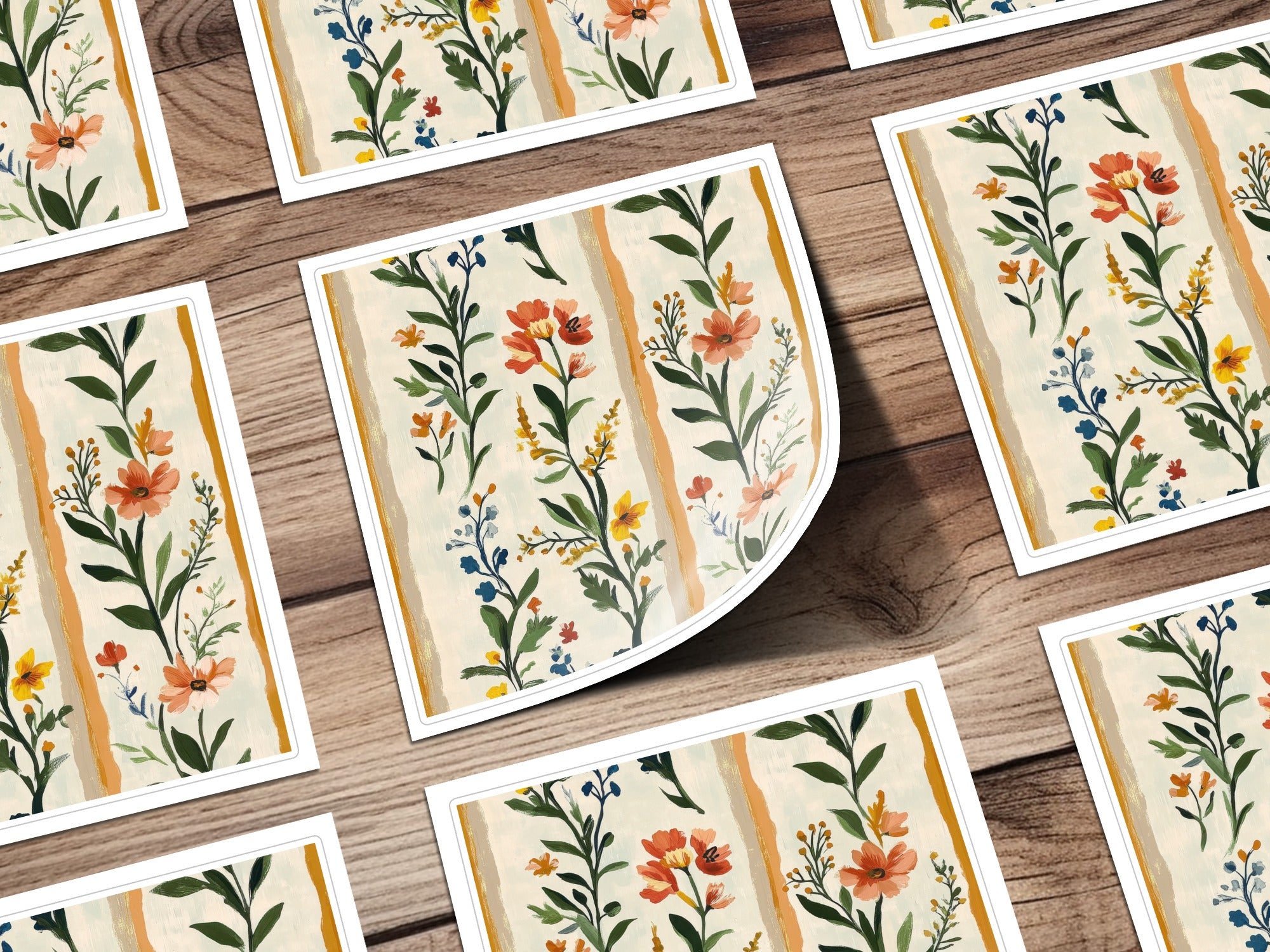 Floral Botanical Art Prints, Vintage Flower Illustrations, Set of 4, Wall Decor, Home Decoration, Aesthetic Room, Gift Idea, Nature Inspired