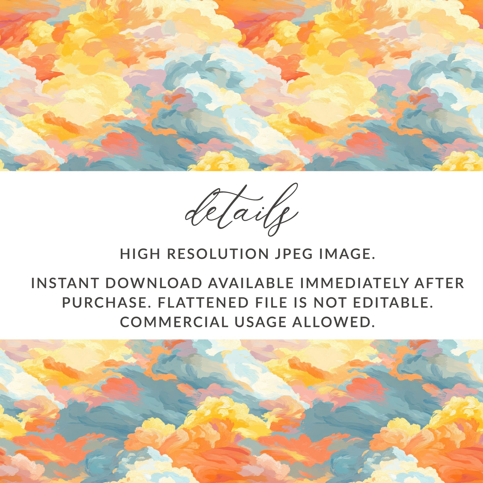 Abstract Cloud Watercolor Art, Printable High Resolution JPEG Image, Instant Digital Download, Commercial Use, Home Decor Wall Art