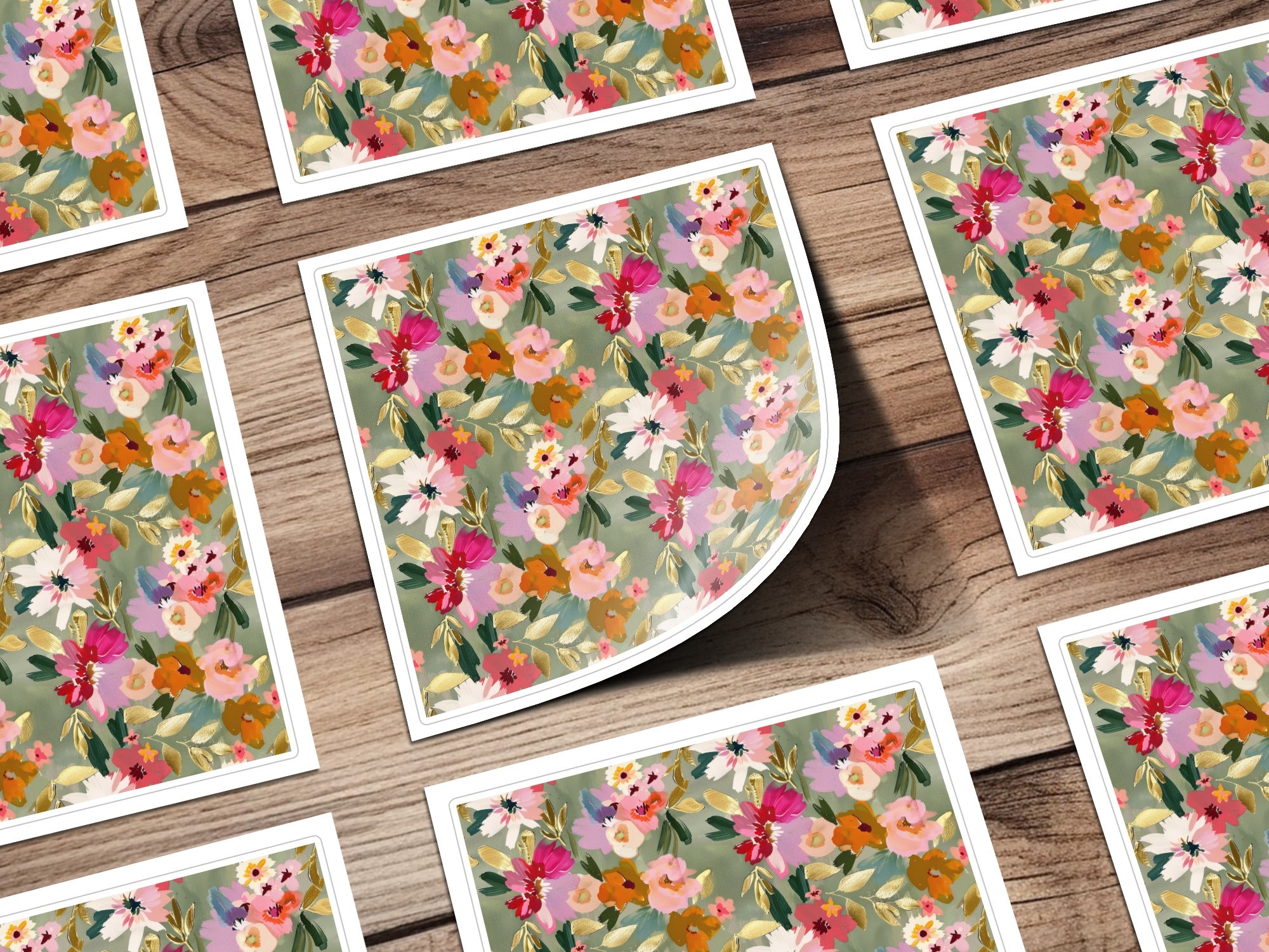 Floral Print Coasters, Vibrant Spring Flowers, Water-Resistant, Home Decor, Gift Idea, Set of 4, Table Protection, Colorful Blossoms