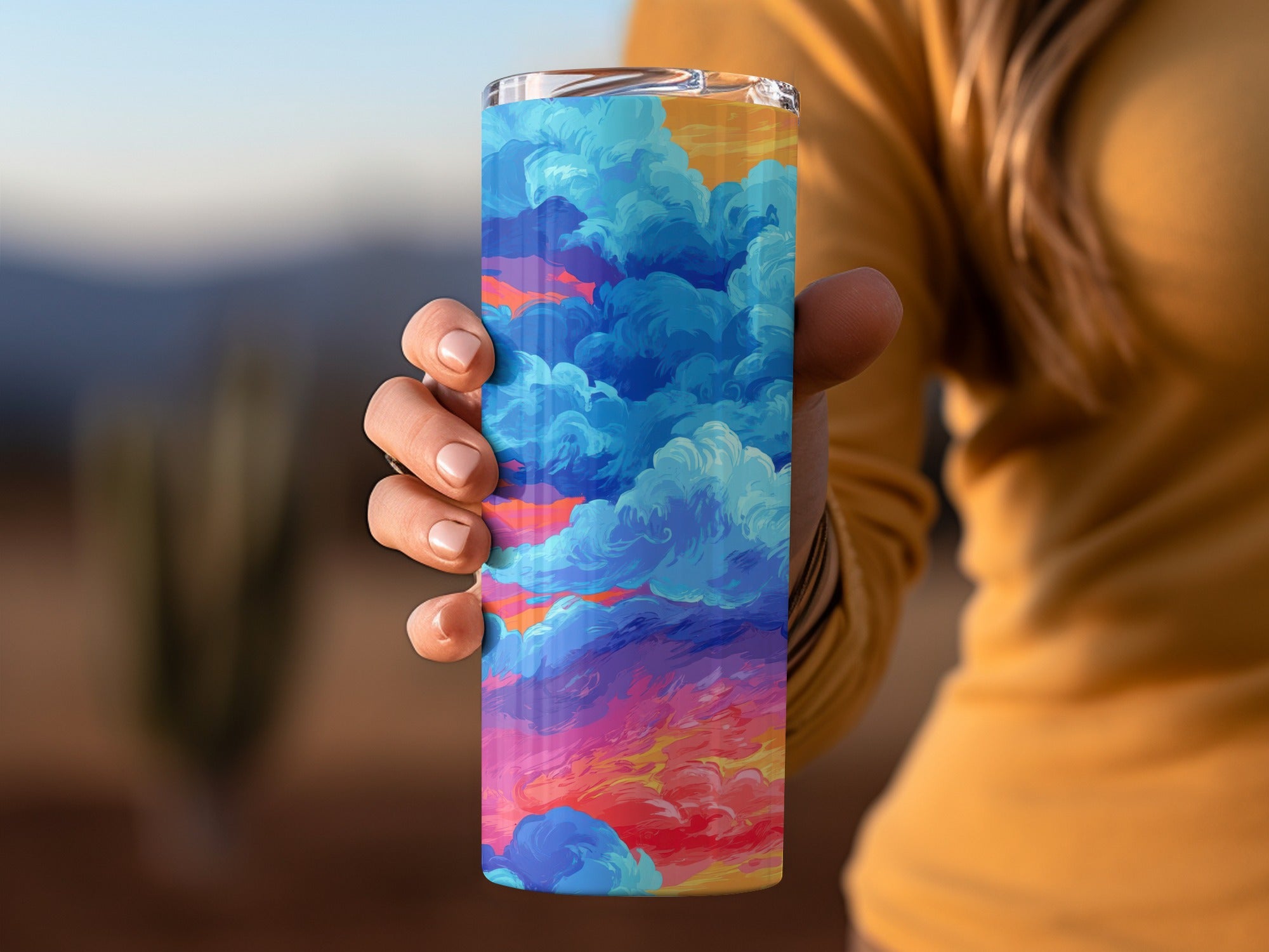 Colorful Abstract Art Insulated Tumbler, Reusable Water Bottle, Travel Mug, Gift Idea, Vibrant Drinkware, Unique Artistic Design, Eco
