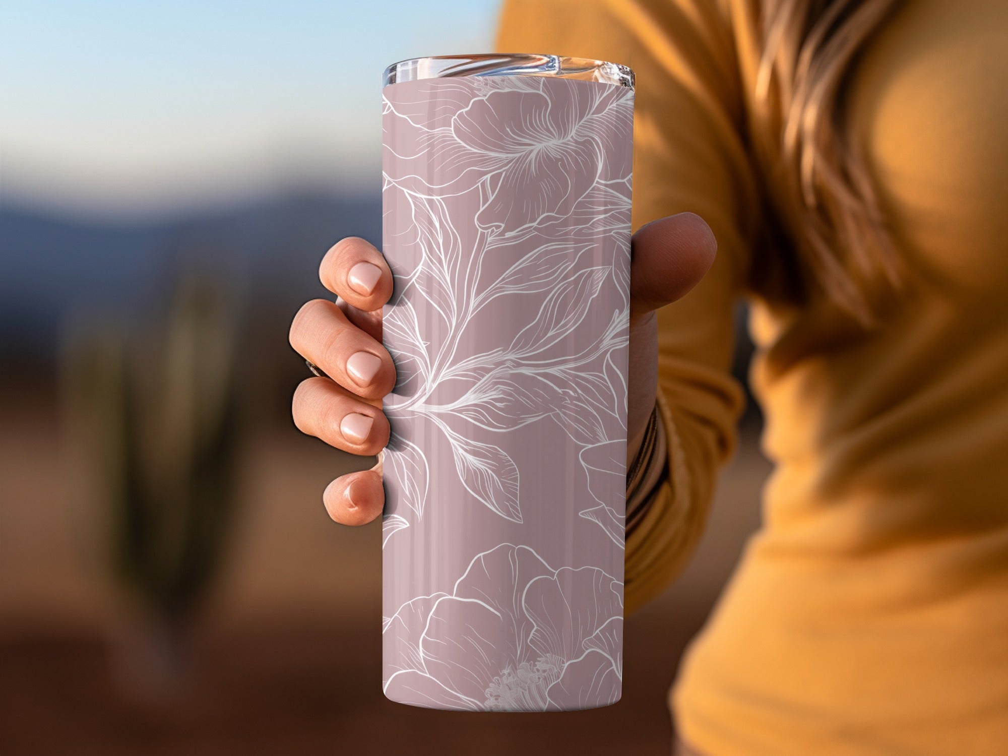 Elegant Floral Insulated Water Bottle, Stainless Steel, Leakproof, Travel Friendly, Lightweight, Reusable, Stylish Drinkware, Gift Idea