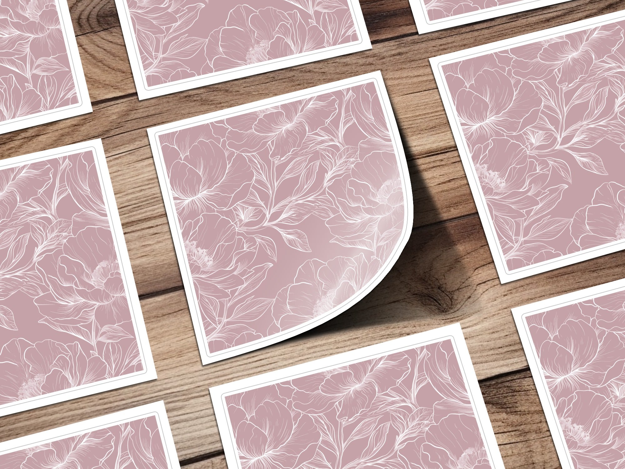 Floral Art Prints Set, Pink Botanical Wall Decor, Modern Feminine Home Office Decoration, Elegant Flower Illustrations, Nursery Artwork