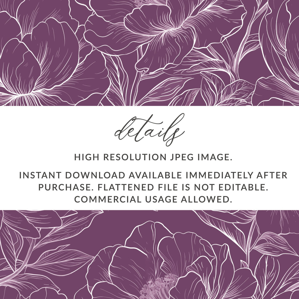 Floral Digital Download, Purple Flower JPEG, High Resolution, Instant Commercial Use, Non-Editable Artwork for Crafts and Design Projects