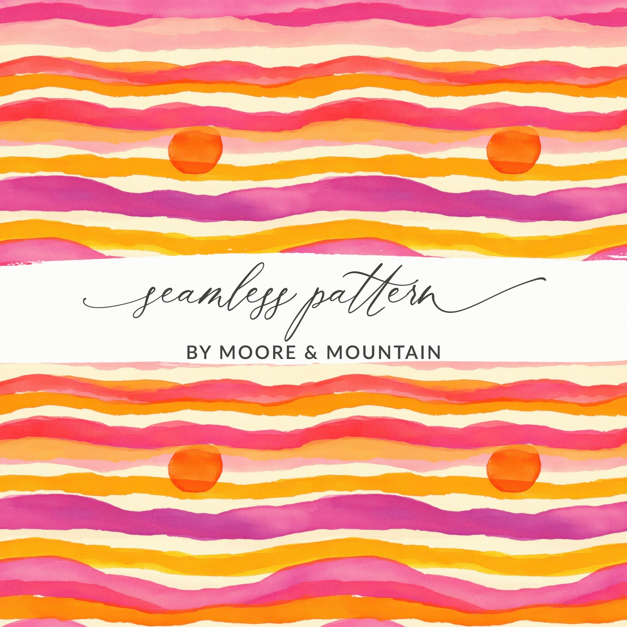 Colorful Watercolor Stripe Seamless Pattern, Vibrant Pink, Orange, Yellow Digital Paper for Crafting, Scrapbooking, Backgrounds, Prints